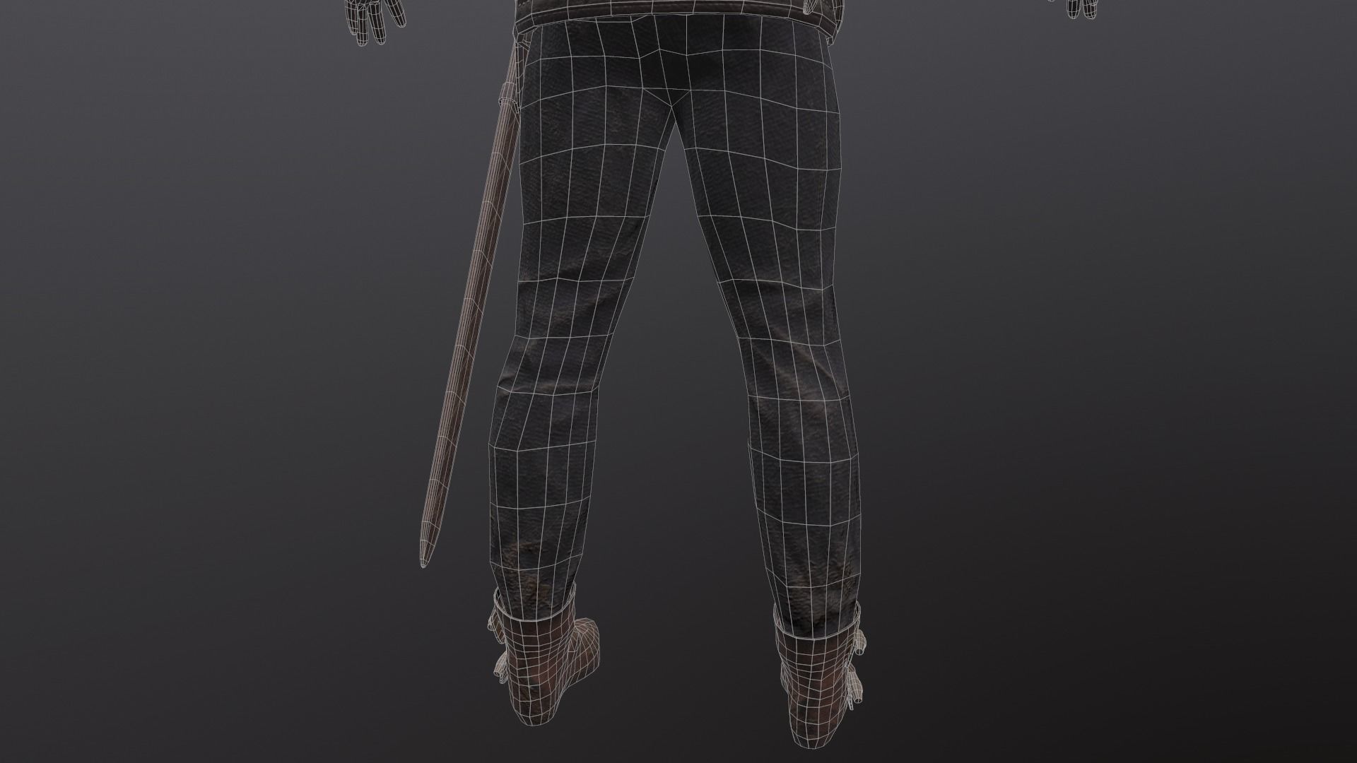 Medieval character   Low-poly 3D model_9