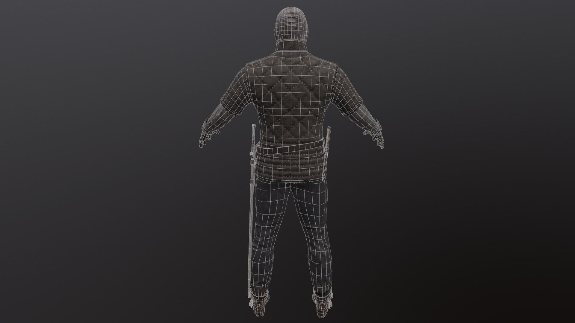 Medieval character   Low-poly 3D model_3