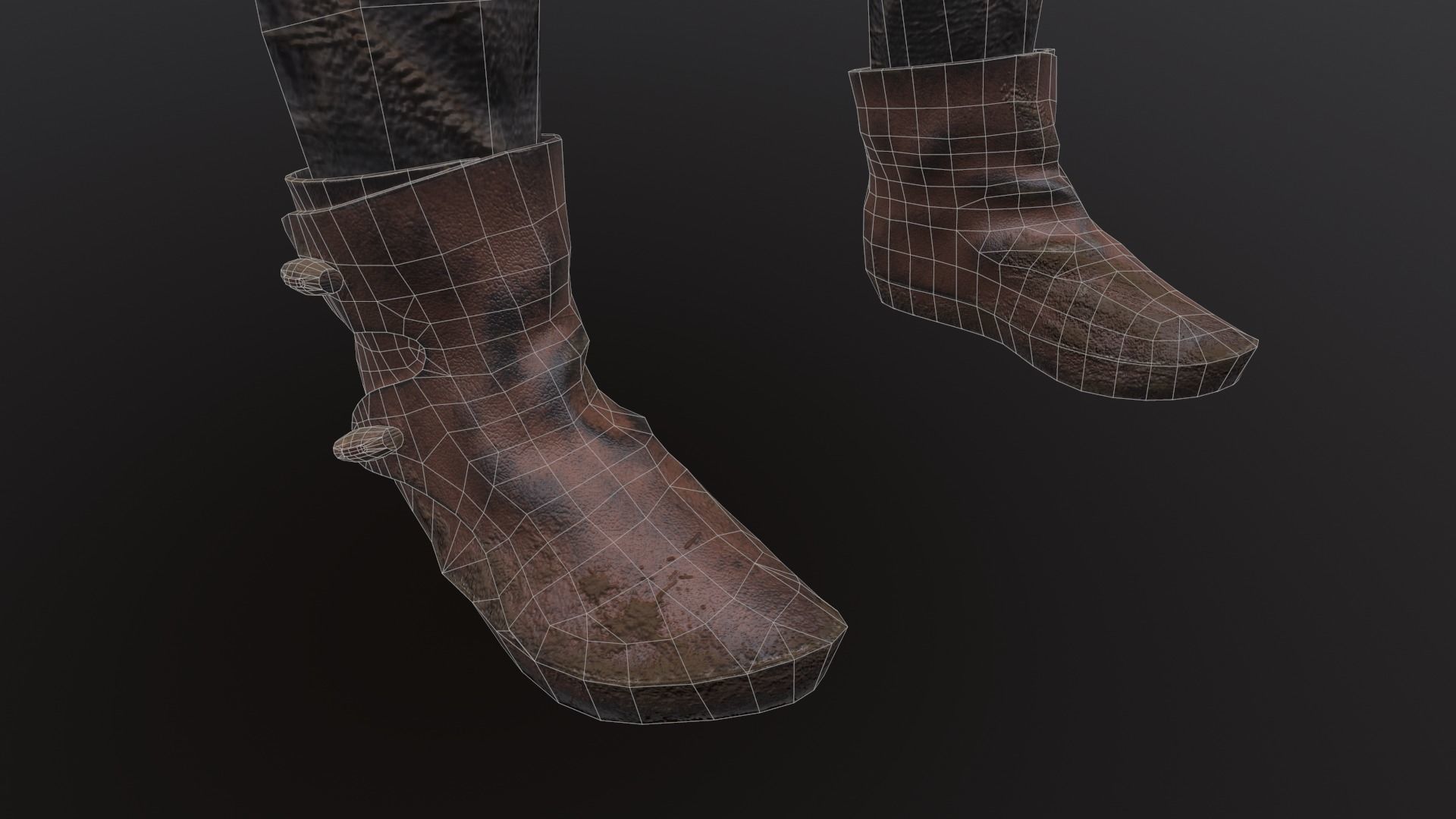 Medieval character   Low-poly 3D model_21