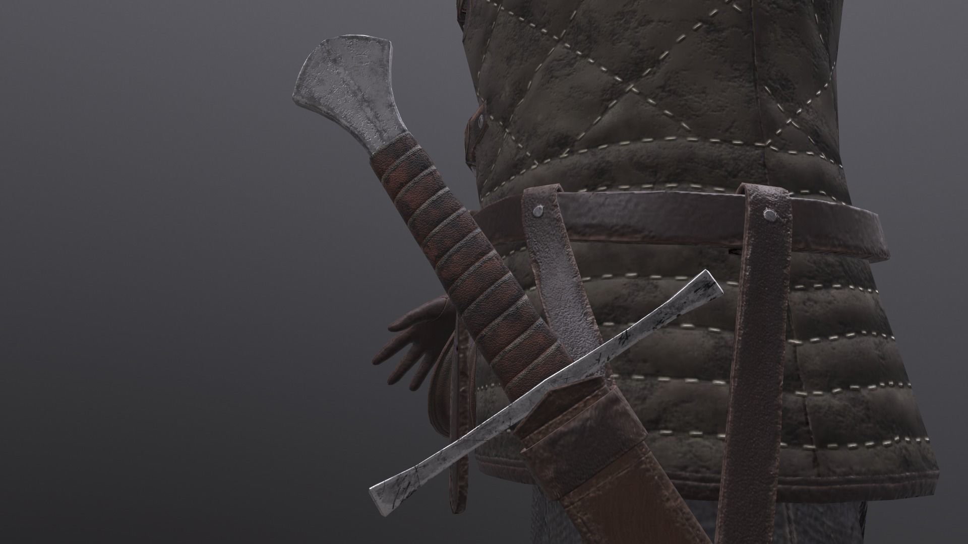 Medieval character   Low-poly 3D model_18