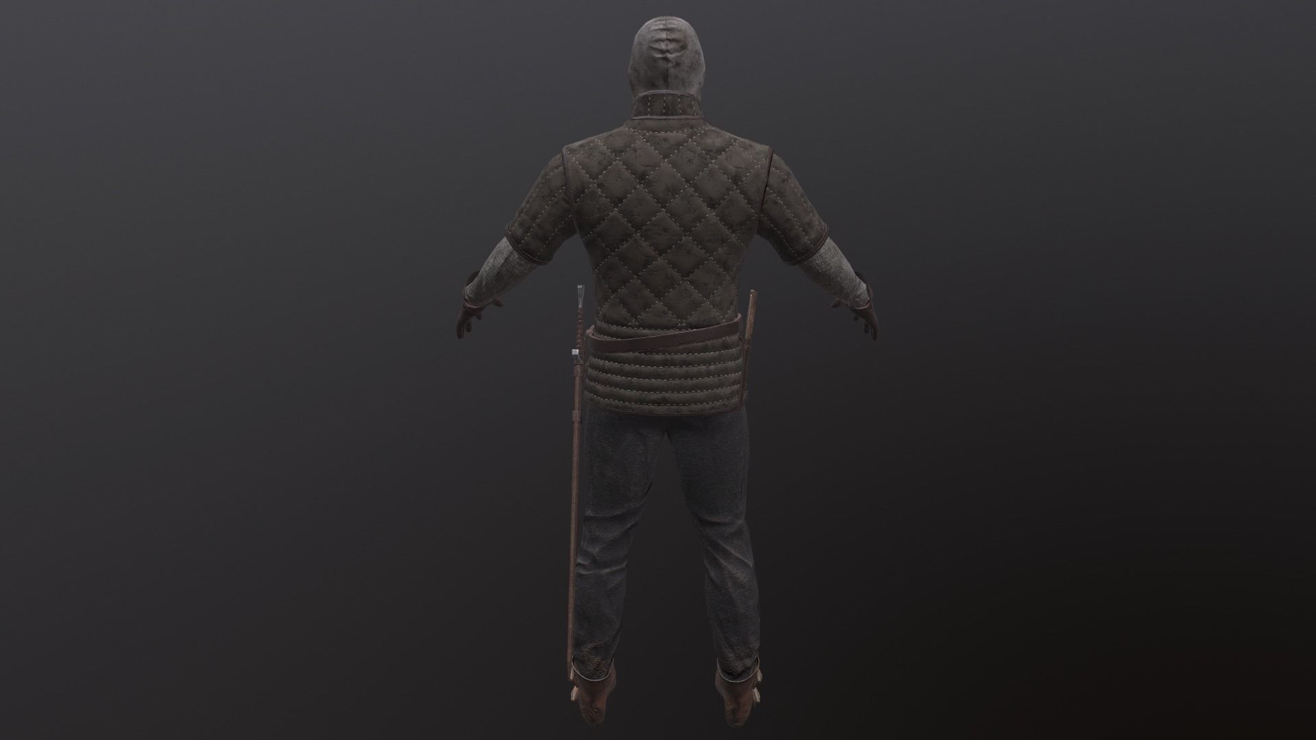 Medieval character   Low-poly 3D model_2