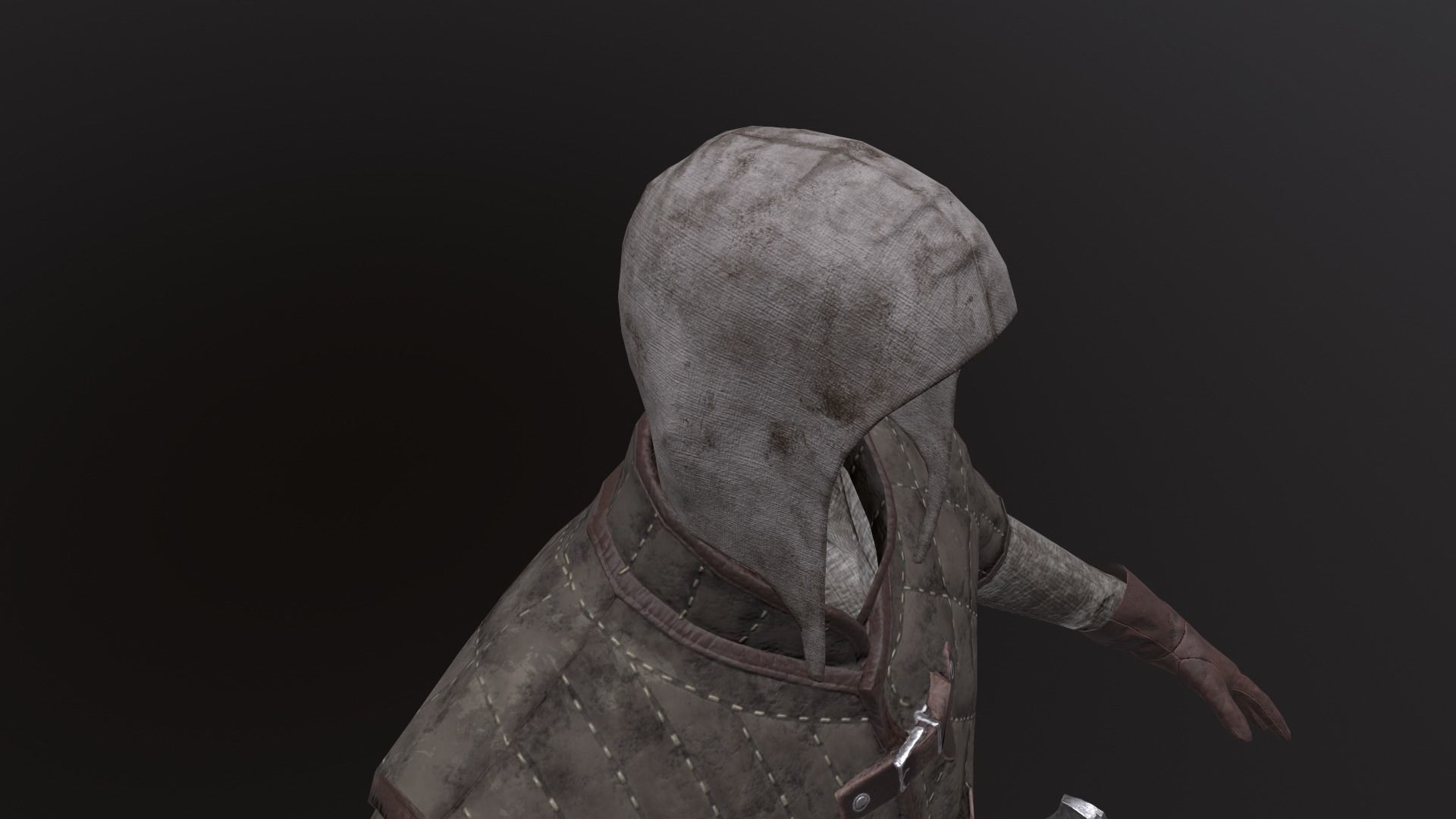 Medieval character   Low-poly 3D model_12