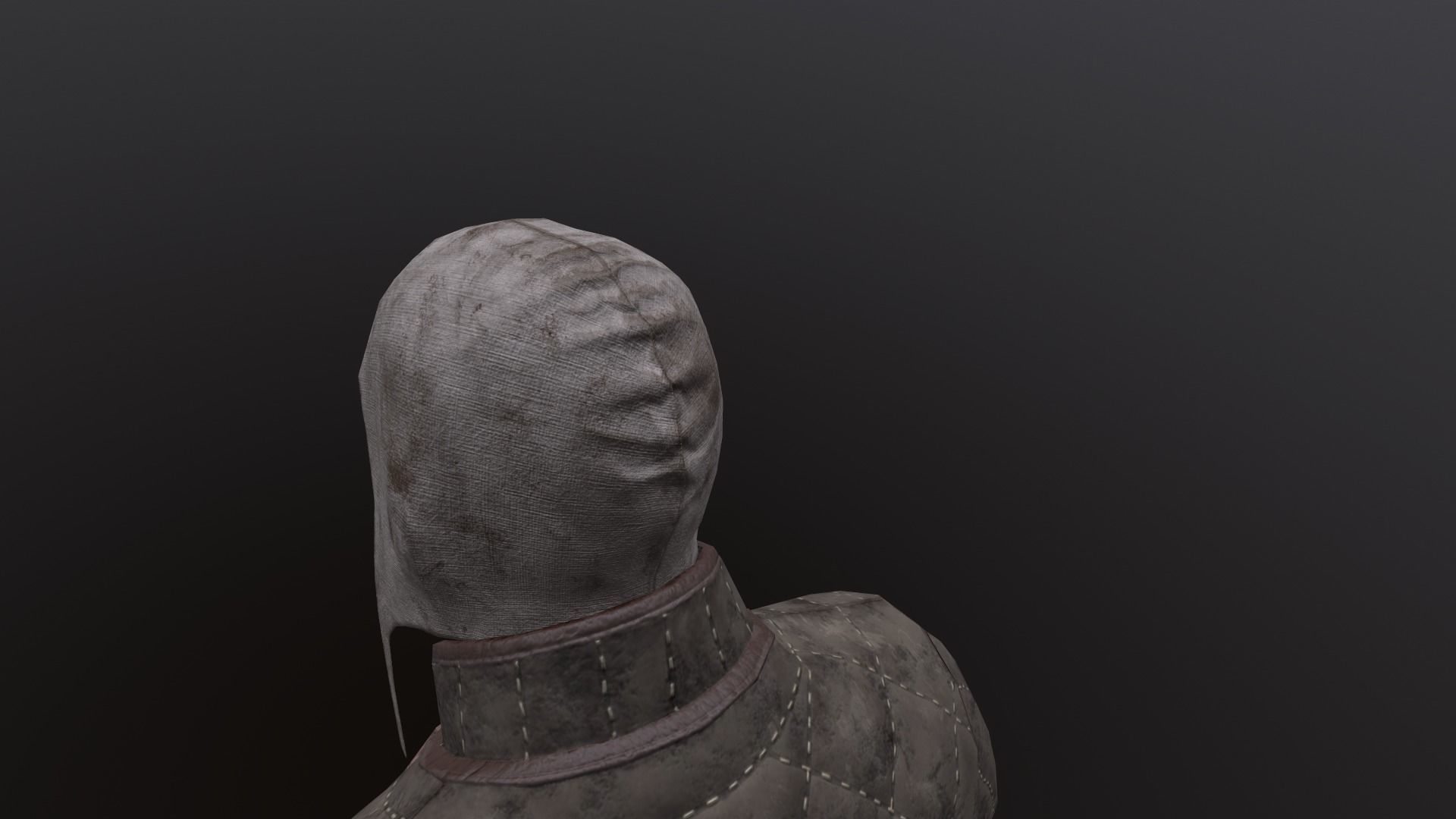 Medieval character   Low-poly 3D model_10