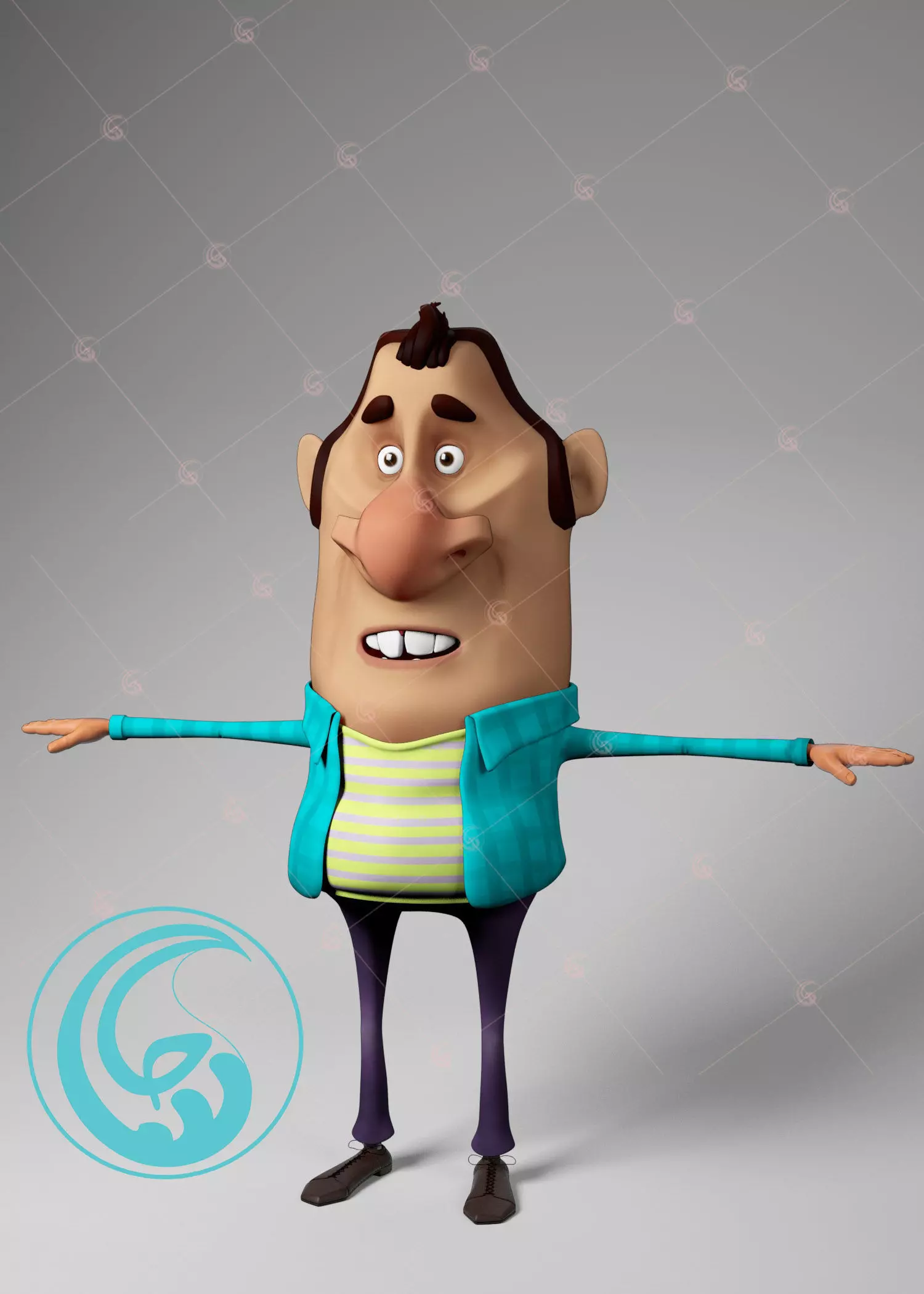 mr robi 3D model rigged | CGTrader