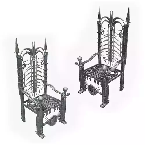 Metal Throne in two Materials 3D model