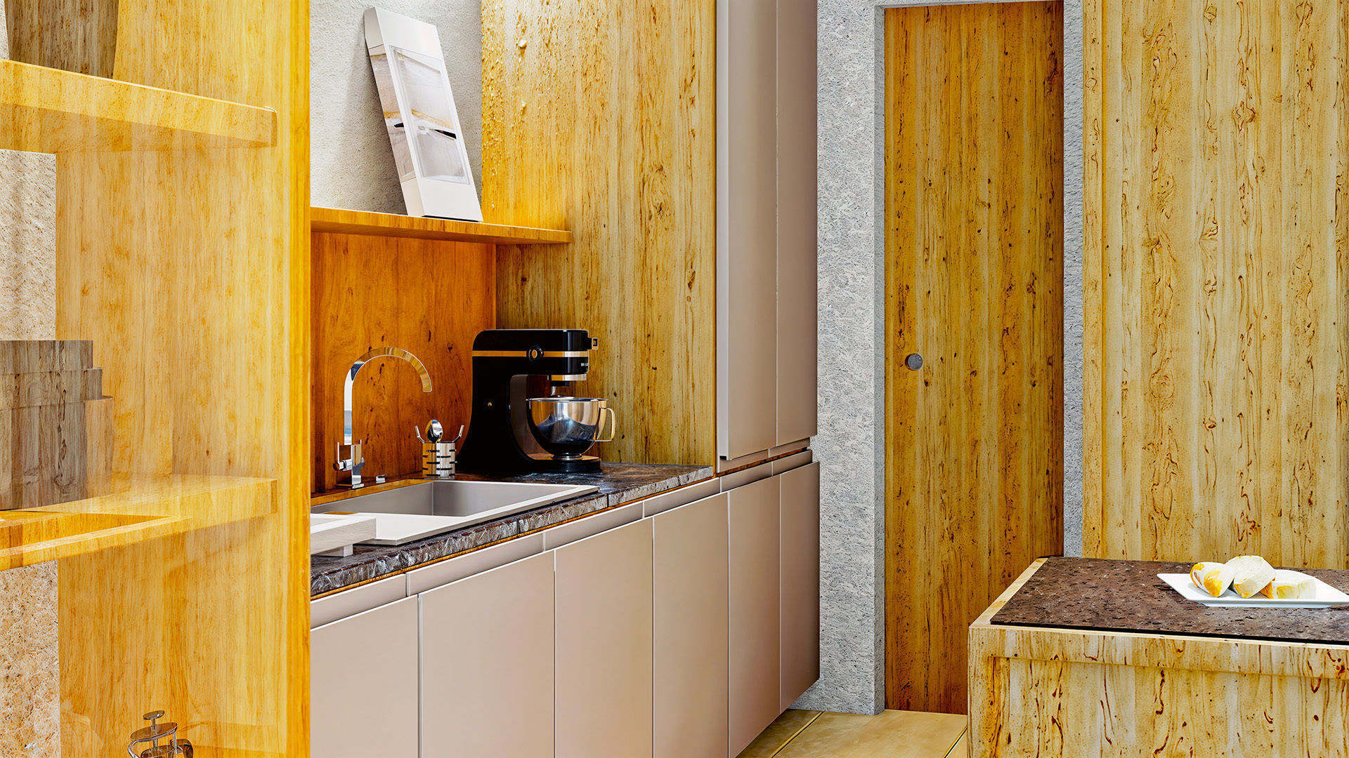 Modern living room and kitchen 3D model_11