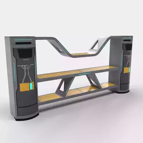 Sci-fi Closet Shelf Low-poly 3D model