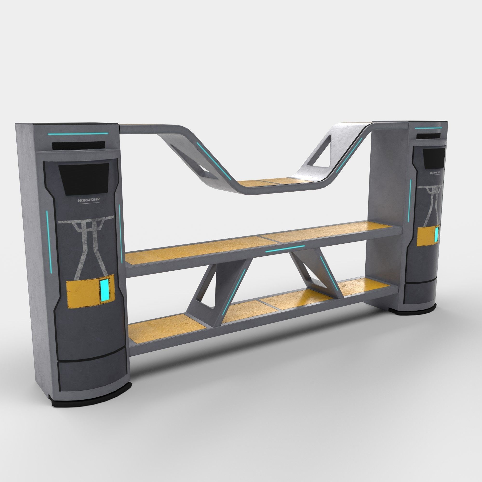 3D model Sci-fi Closet Shelf VR / AR / low-poly | CGTrader