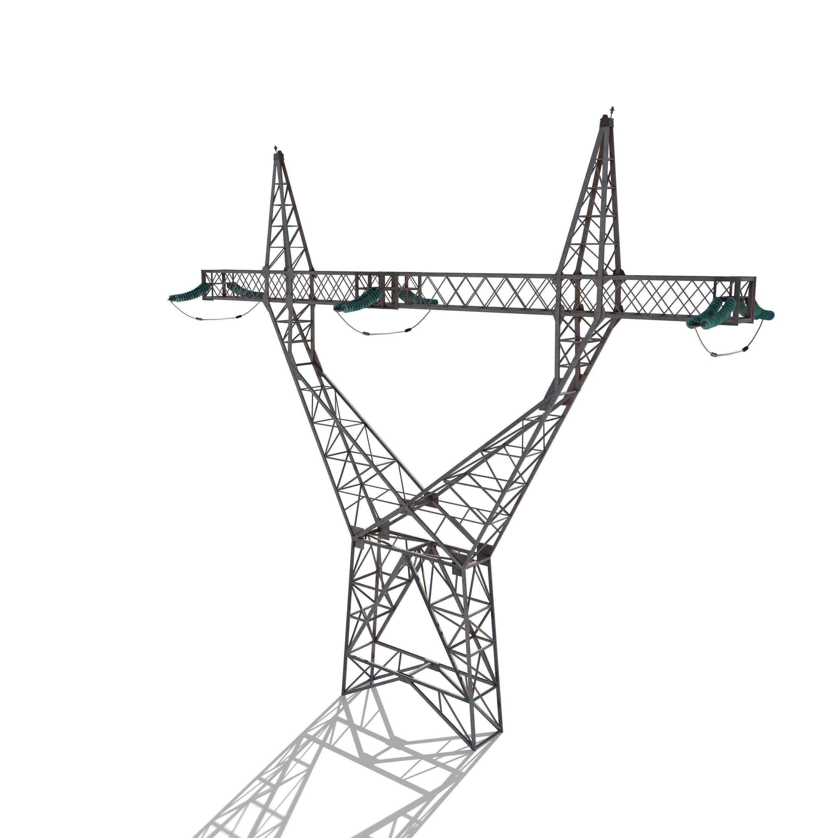 Electricity Pole 4 3D model_1