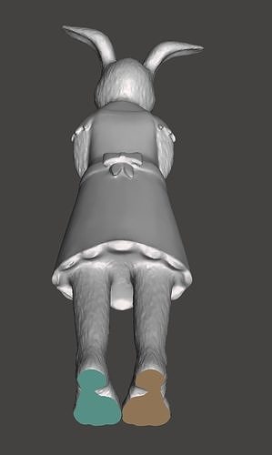 Mrs Bunny Figure 3D print model