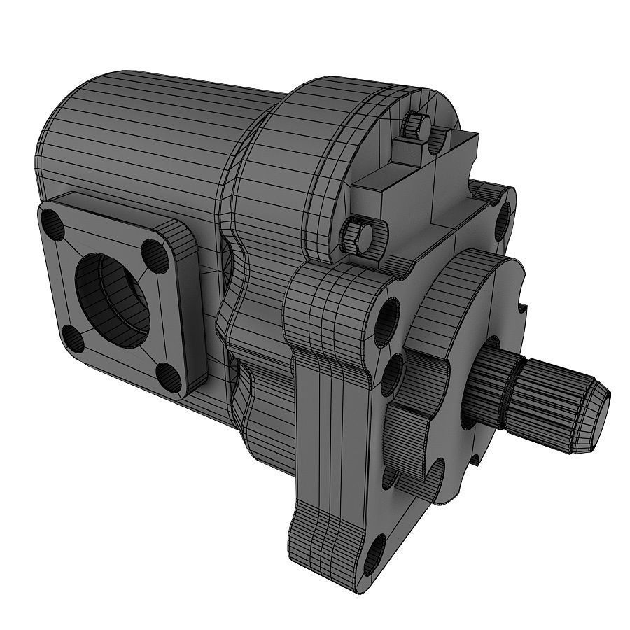 3D Gear pump 3D model_1