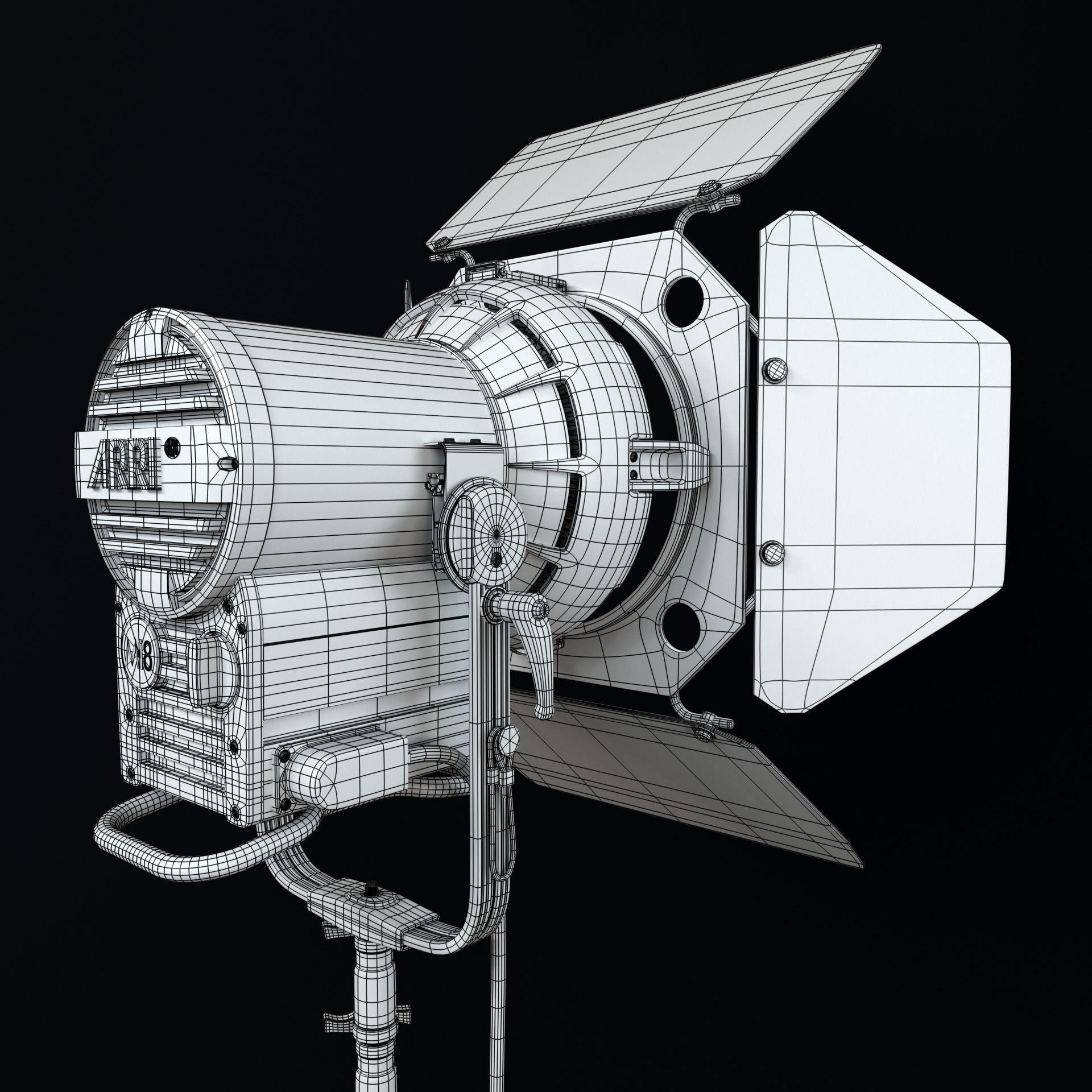 ARRI M18 daylight  lamphead 3D model_3