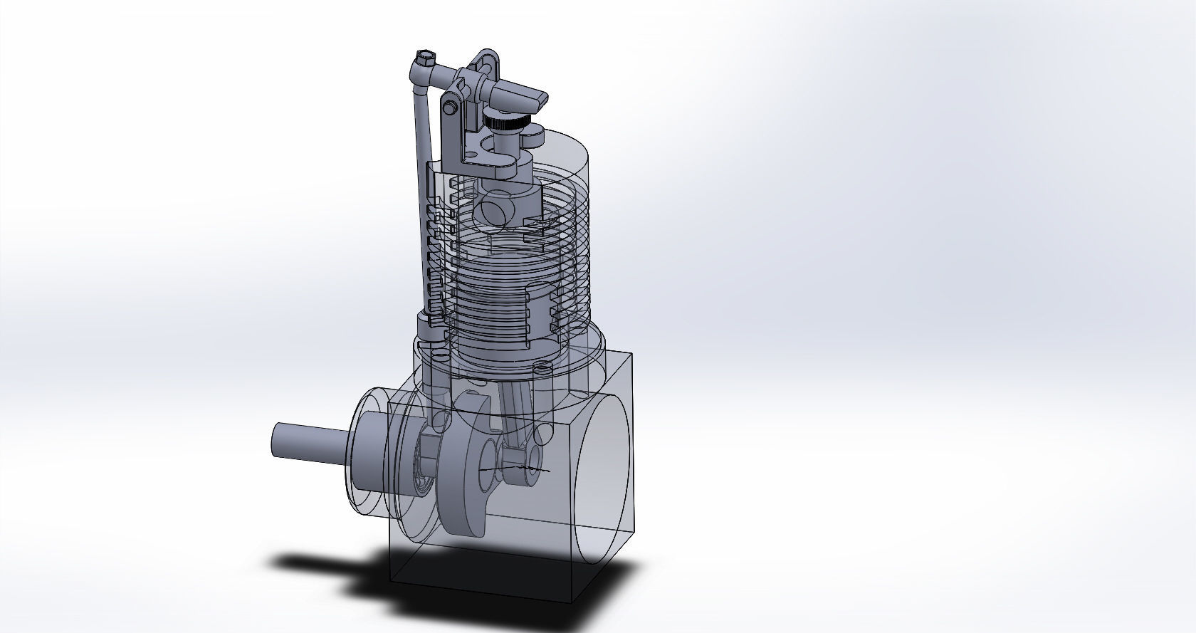 One cylinder air engine 3D model_4
