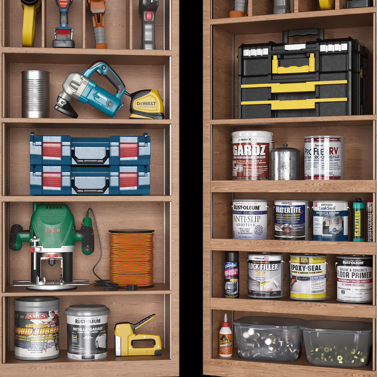 garage tools set 8 3D model_4