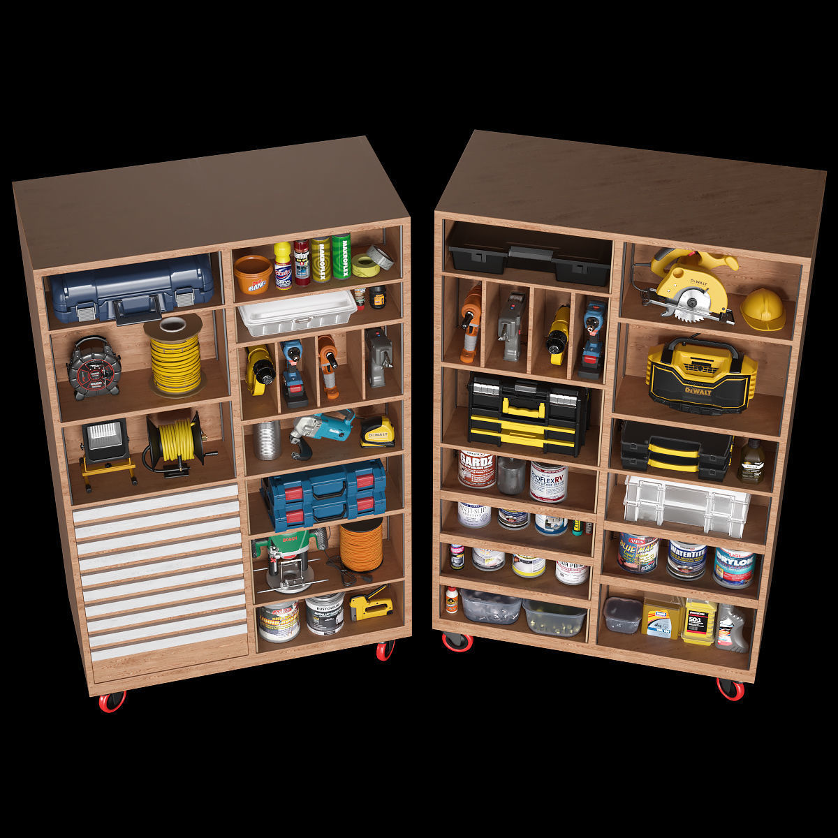 garage tools set 8 3D model_3