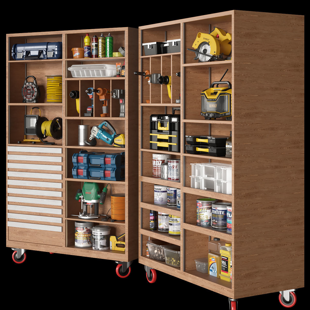 garage tools set 8 3D model_2