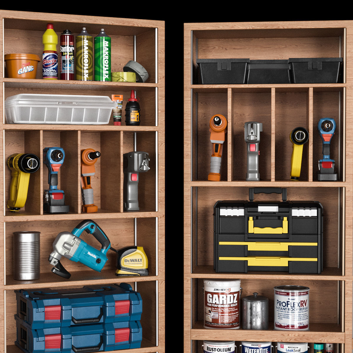 garage tools set 8 3D model_5