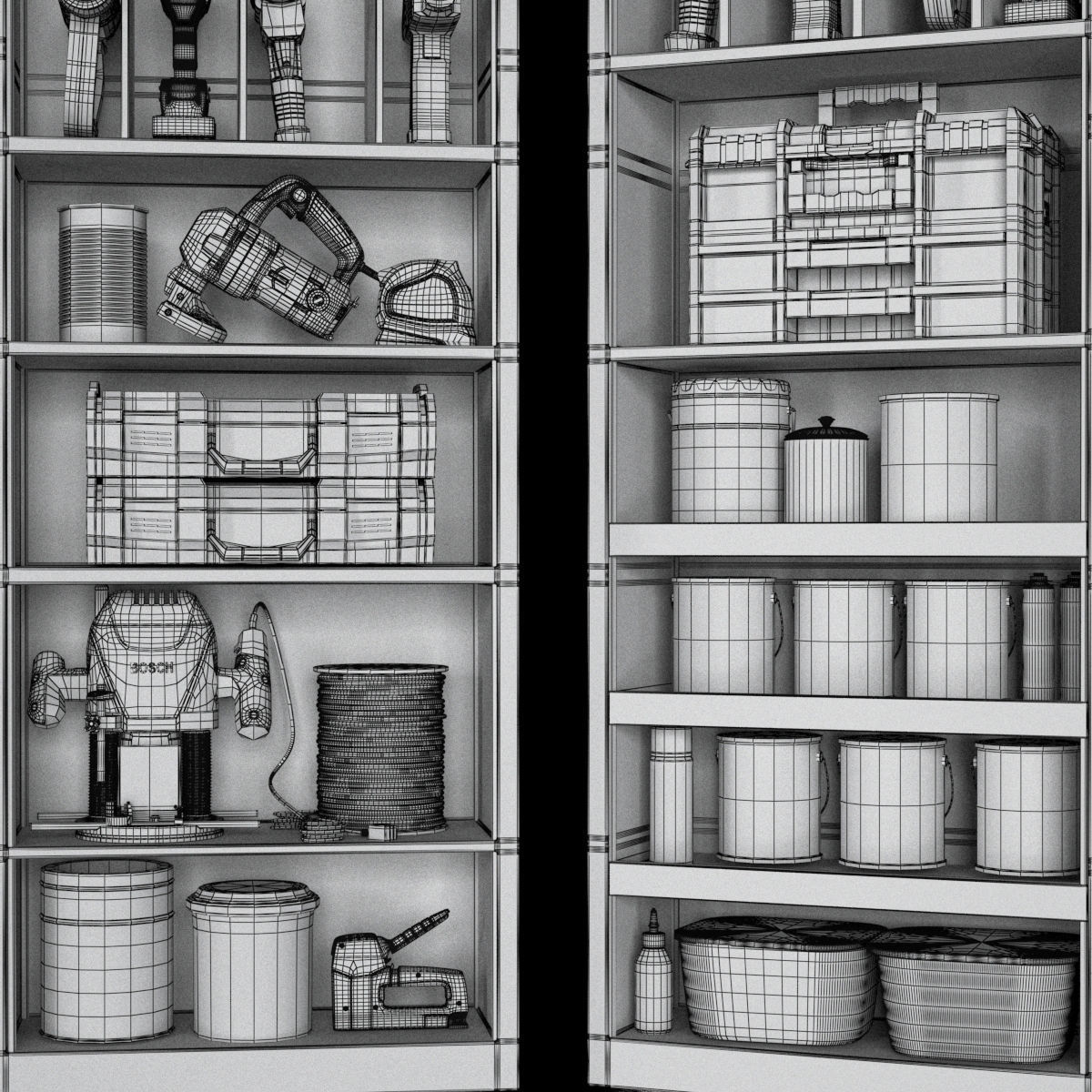 garage tools set 8 3D model_7