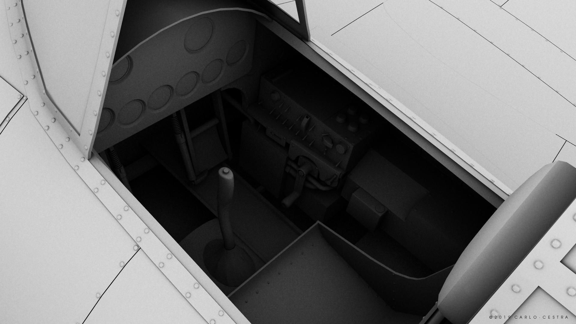 F4F-3 WILDCAT VMF-222 Low-poly 3D model_47