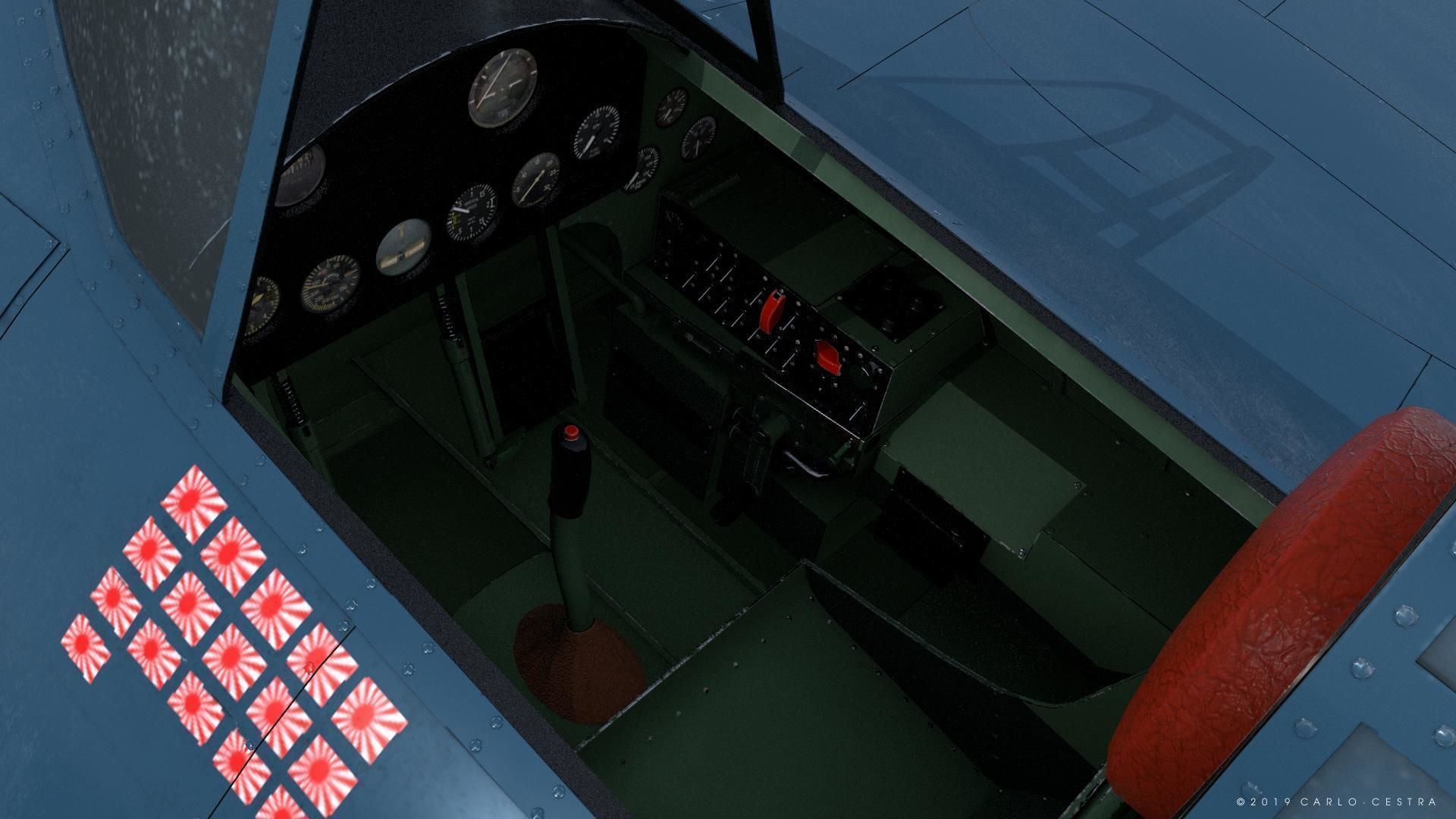 F4F-3 WILDCAT VMF-222 Low-poly 3D model_19