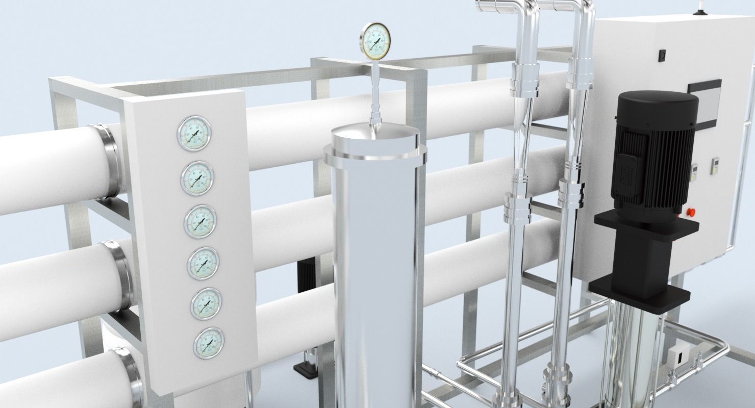 Reverse Osmosis RO Unit 3D model_3