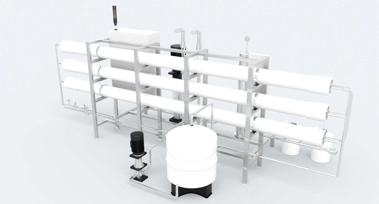 Reverse Osmosis RO Unit 3D model_2