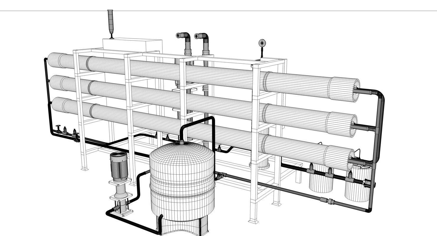 Reverse Osmosis RO Unit 3D model_10