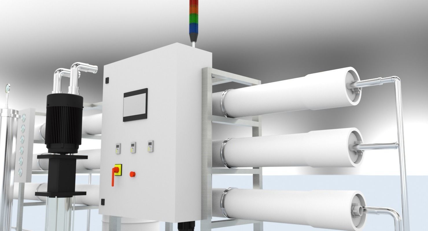 Reverse Osmosis RO Unit 3D model_4