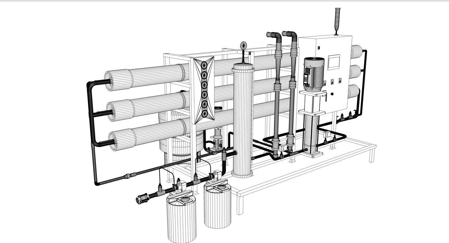 Reverse Osmosis RO Unit 3D model_8