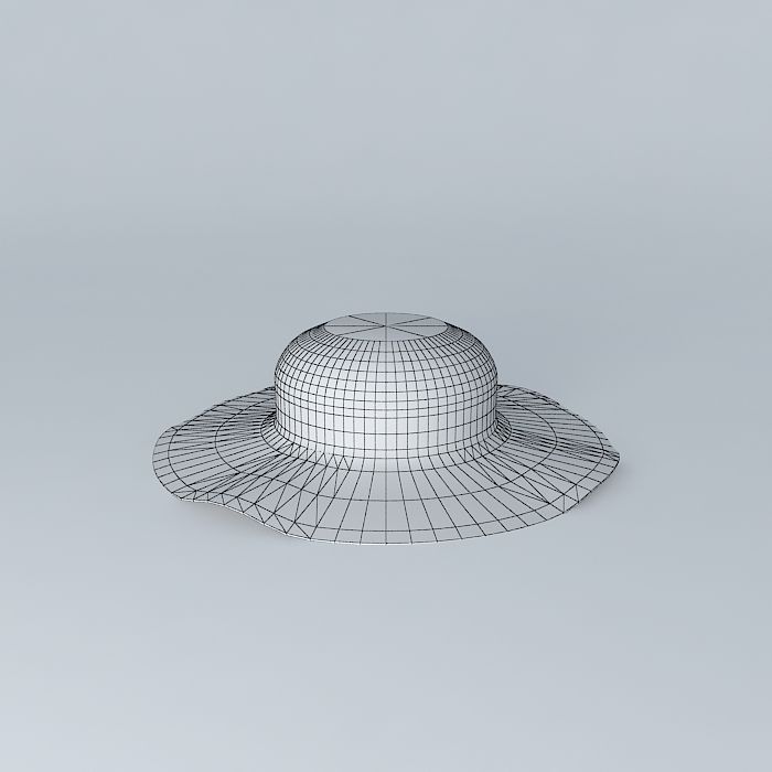 Straw hat Free 3D model_4