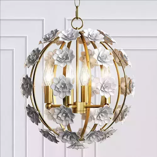 Ceramic Flower Pendant Light