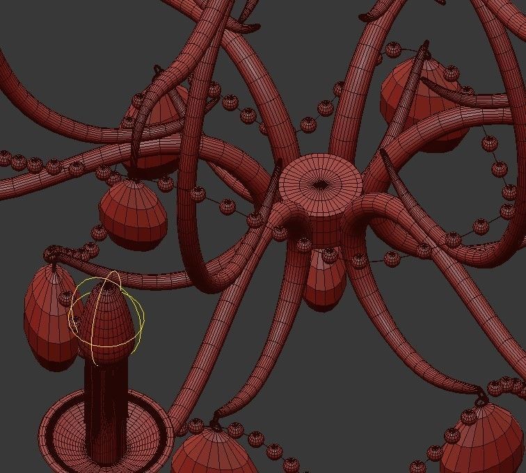 Jolie 6 Light Chandelier 3D model_6