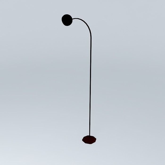 Vintage floor lamp Free 3D model_2