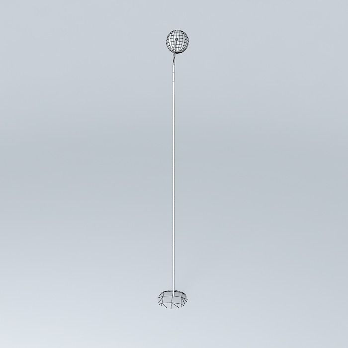 Vintage floor lamp Free 3D model_4