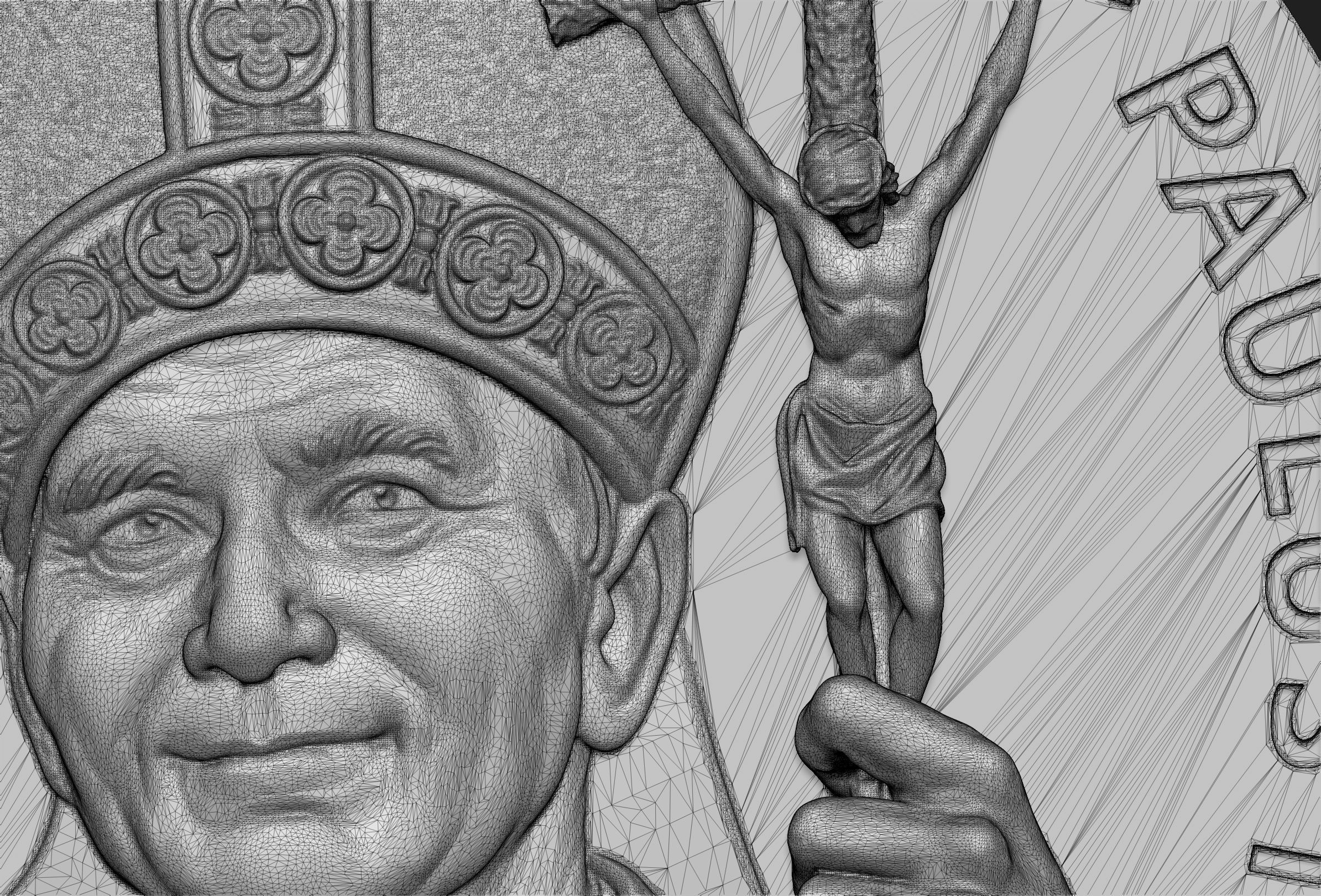 John Paul II Medallion no 2 3D print model_4