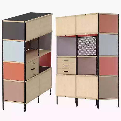 Eames Storage Unit ESU Bookcase 3D model