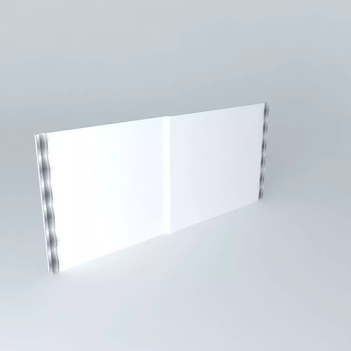 Sliding door with aluminum handle Dynamic Component Free 3D model_0