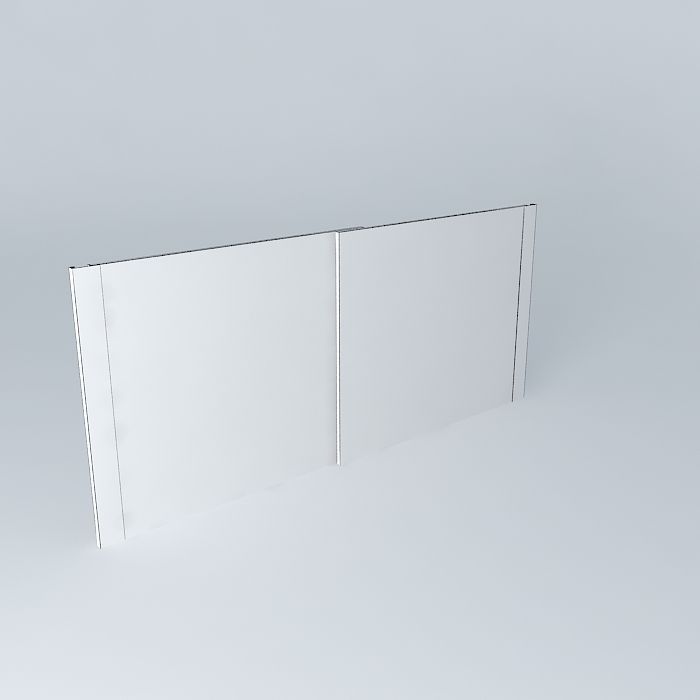 Sliding door with aluminum handle Dynamic Component Free 3D model_4