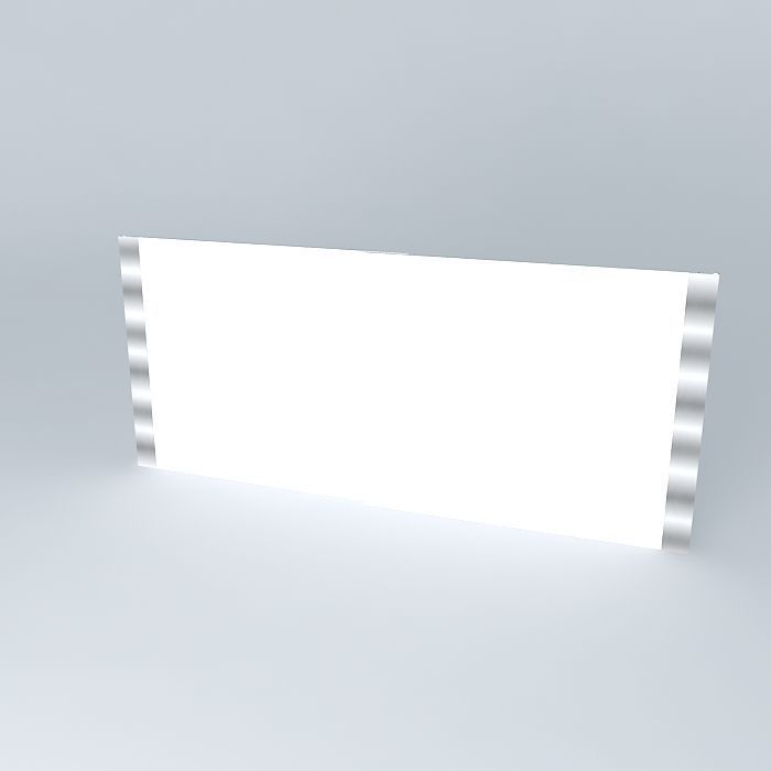 Sliding door with aluminum handle Dynamic Component Free 3D model_1