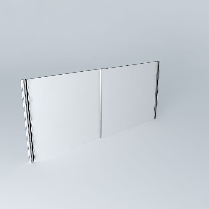 Sliding door with aluminum handle Dynamic Component Free 3D model_3