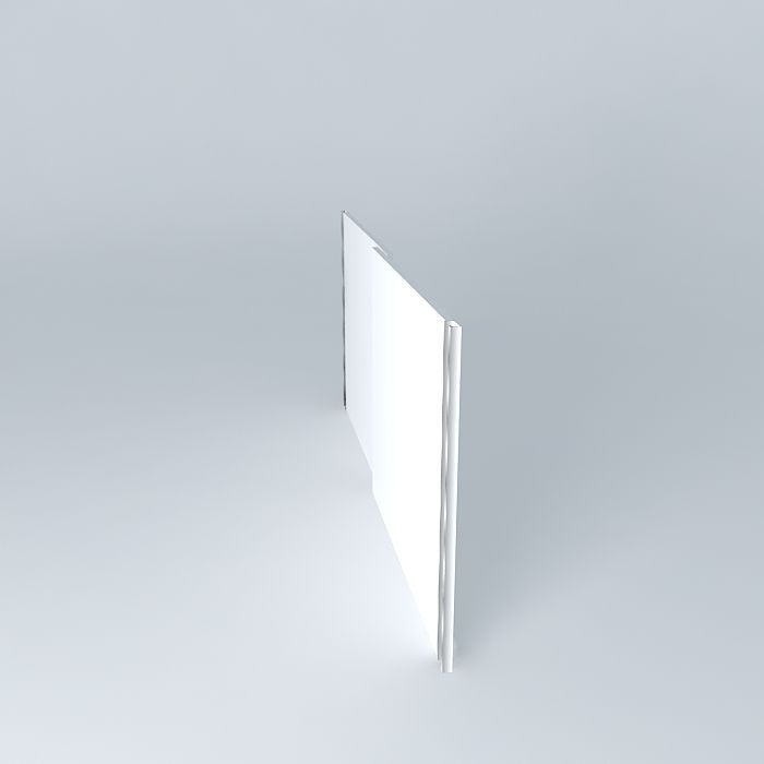 Sliding door with aluminum handle Dynamic Component Free 3D model_2