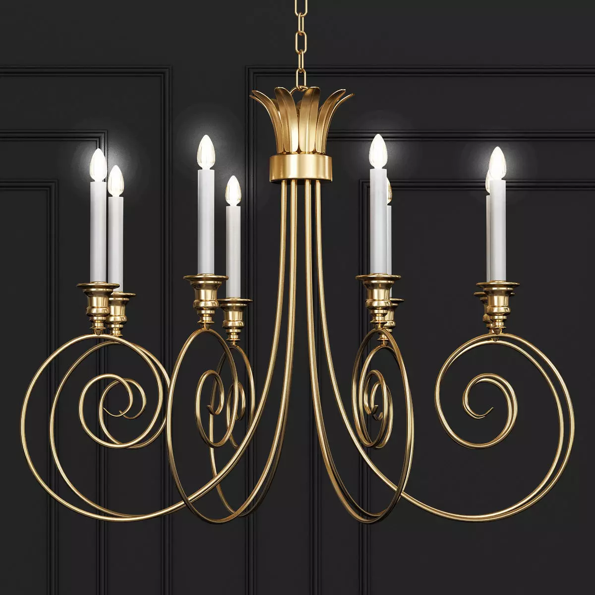 Eyelash Chandelier  Small 3D model_0