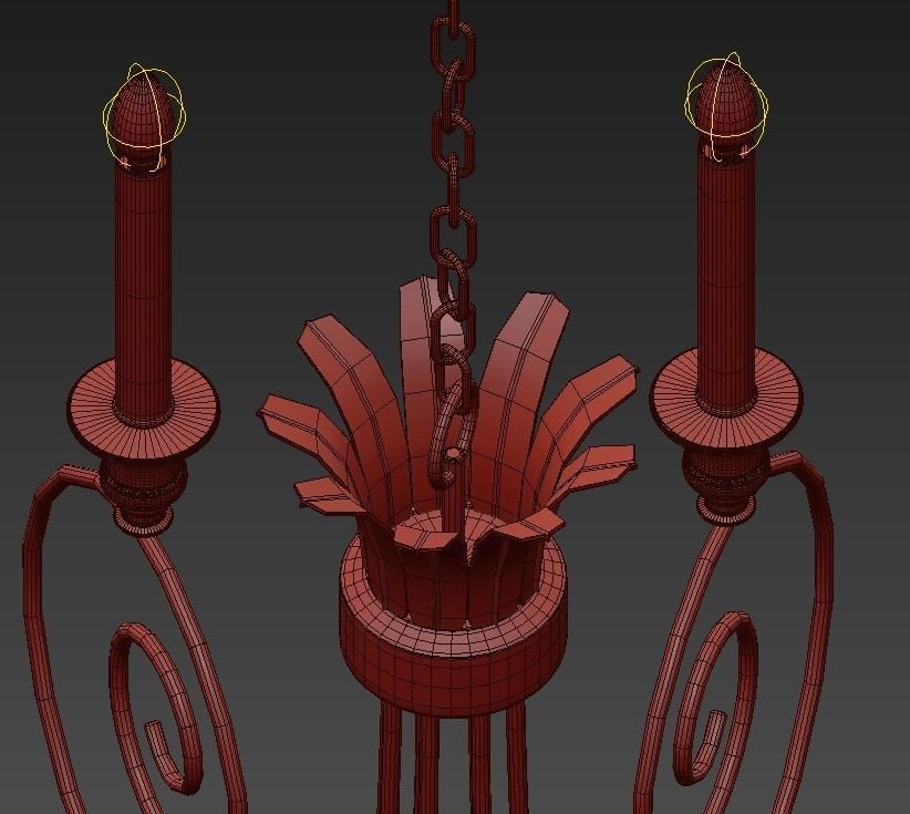Eyelash Chandelier  Small 3D model_6
