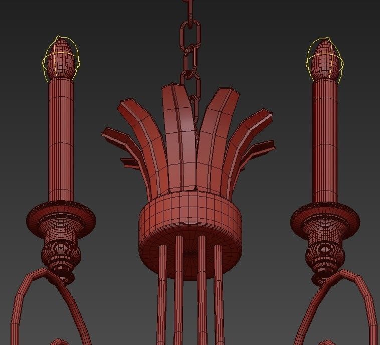 Eyelash Chandelier  Small 3D model_4