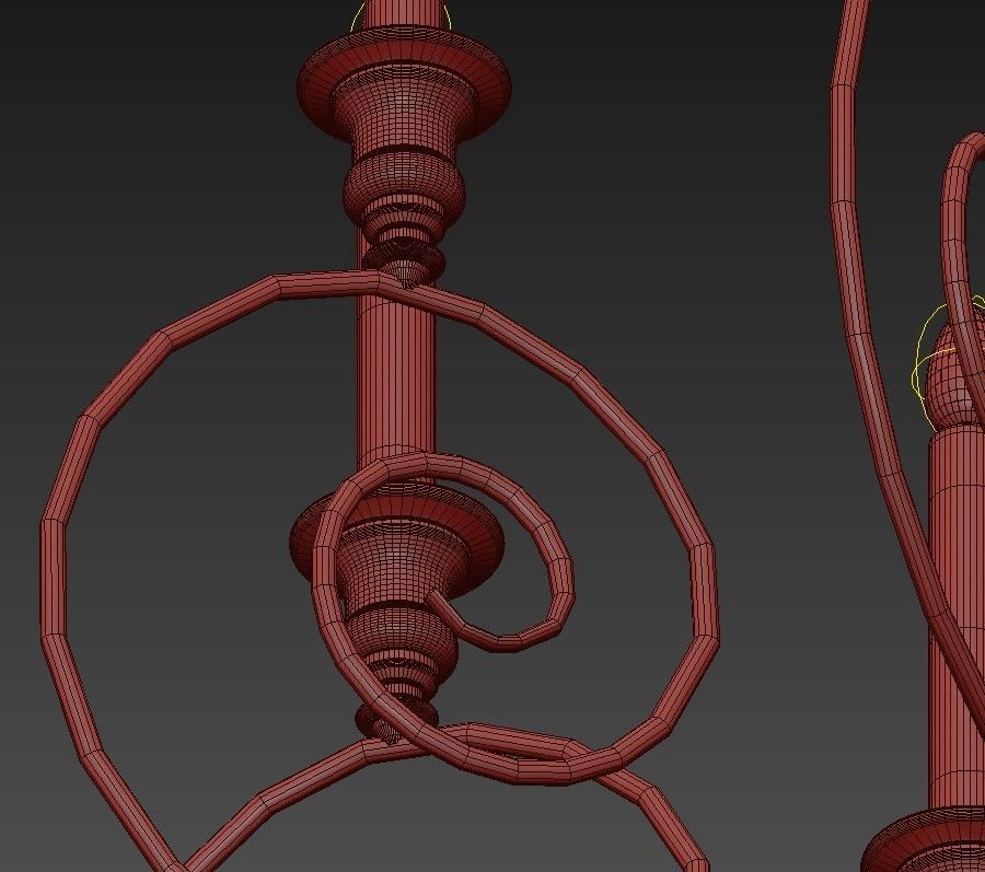 Eyelash Chandelier  Small 3D model_1