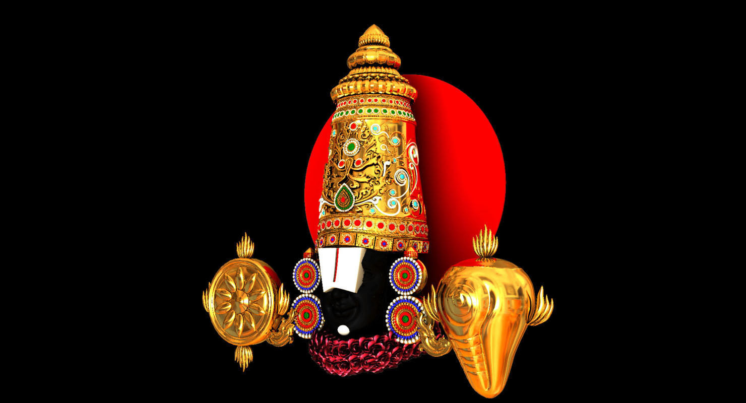 god Venkateswara balaji thirupathi  3D model_1