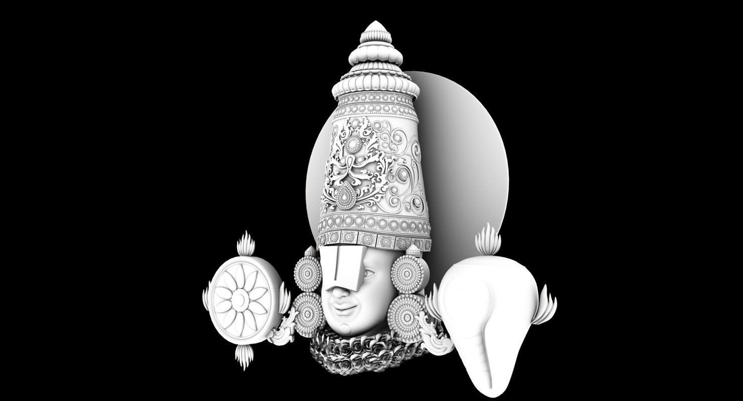 god Venkateswara balaji thirupathi  3D model_4