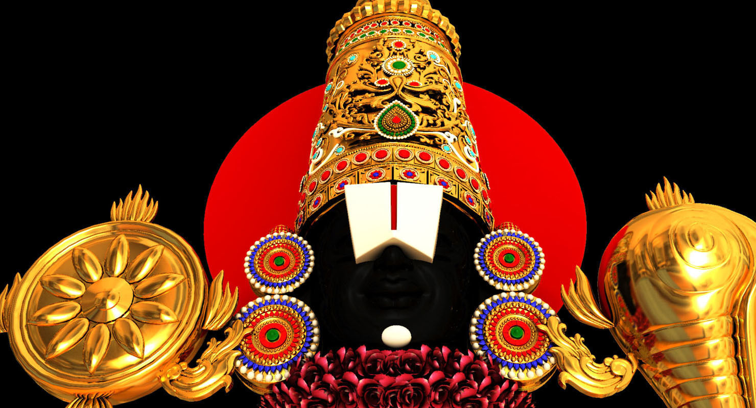 god Venkateswara balaji thirupathi  3D model_2