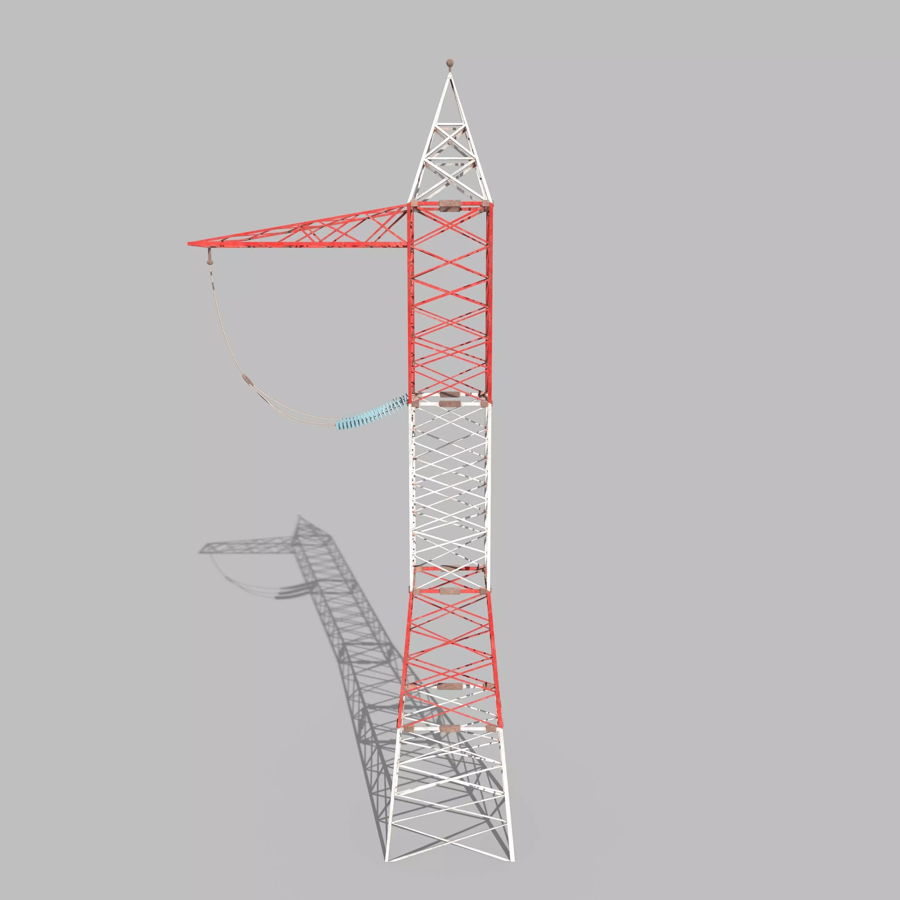 Electricity Pole 6 Low-poly 3D model_0