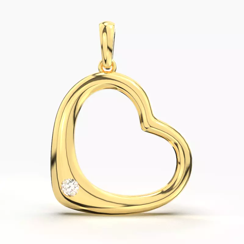 HEART DIAMOND PENDANT 3D print model